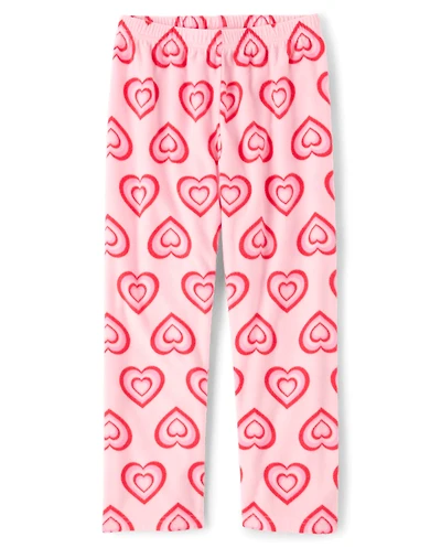Girls Heart Microfleece Pajama Pants