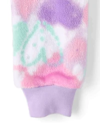 Girls Heart One Piece Pajamas - Cozy Fleece