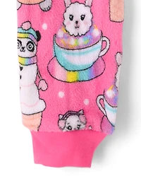 Girls Winter Dessert One Piece Pajamas - Cozy Fleece