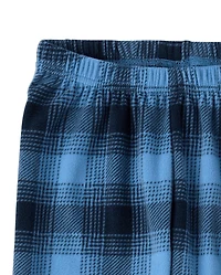 Boys Plaid Microfleece Pajama Pants