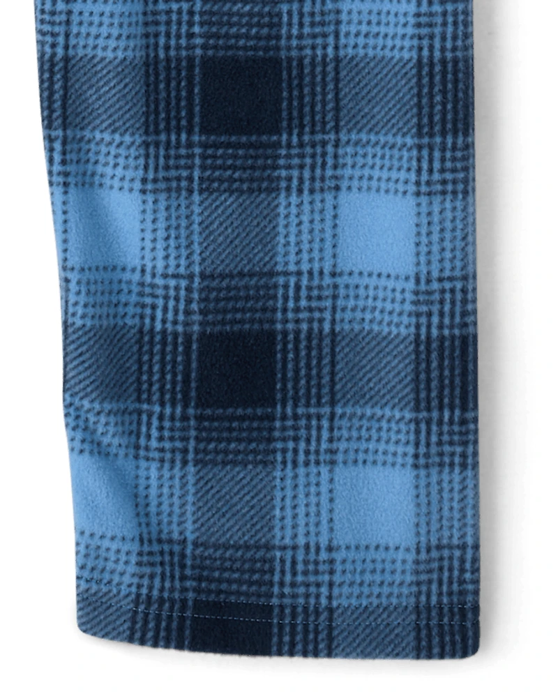 Boys Plaid Microfleece Pajama Pants