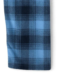 Boys Plaid Microfleece Pajama Pants