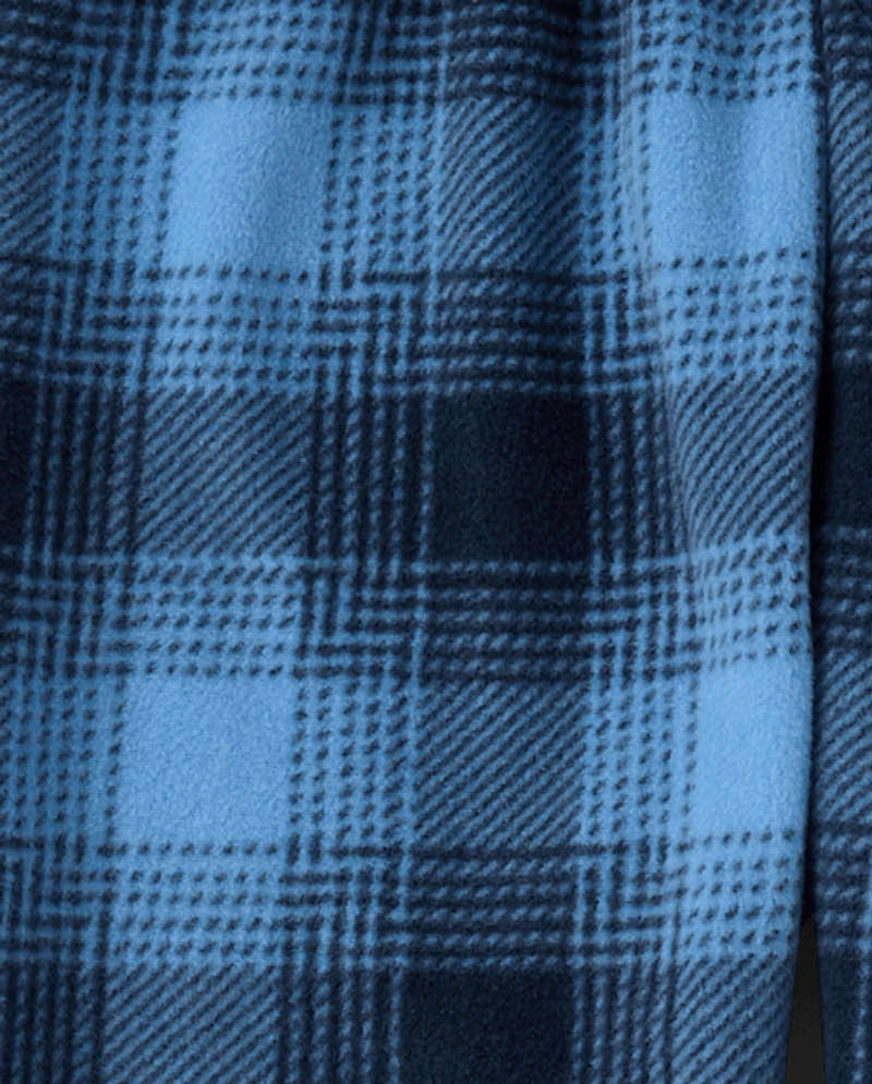 Boys Plaid Microfleece Pajama Pants