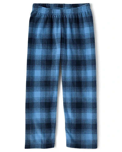 Boys Plaid Microfleece Pajama Pants