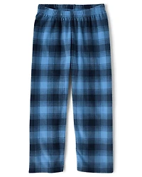 Boys Plaid Microfleece Pajama Pants