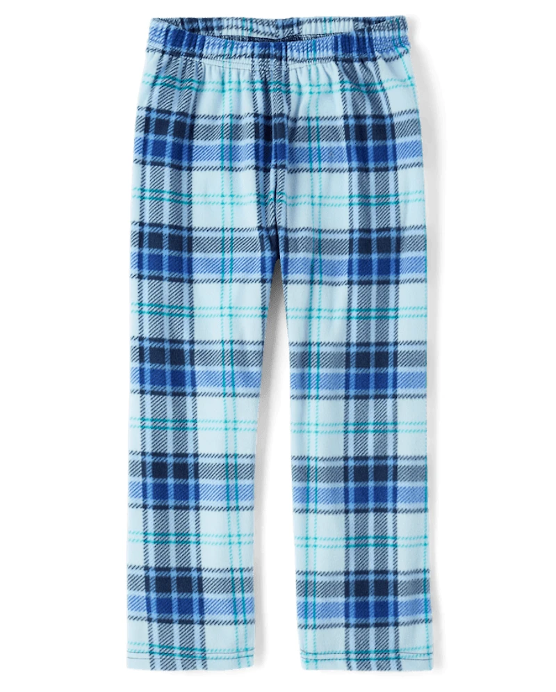 Boys Plaid Microfleece Pajama Pants