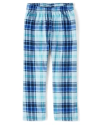 Boys Plaid Microfleece Pajama Pants