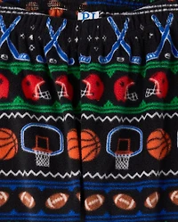 Pantalon de pyjama sport en microfibre polaire pour garçon