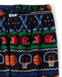 Pantalon de pyjama sport en microfibre polaire pour garçon