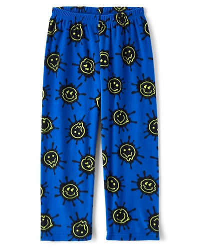 Boys Happy Face Microfleece Pajama Pants