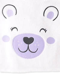 Pyjama ours Polaire brodé pour bébés et petites filles - douce