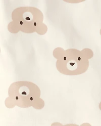 Baby And Toddler Girls Bear Velour Pajamas