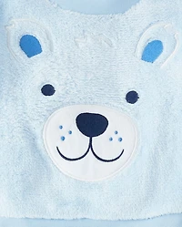 Baby And Toddler Boys Embroidered Polar Bear Pajamas - Cozy Fleece