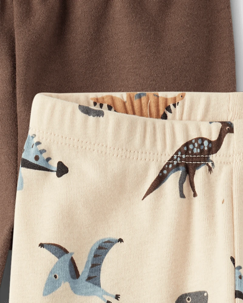 Baby Boys Dino Pants 2-Pack