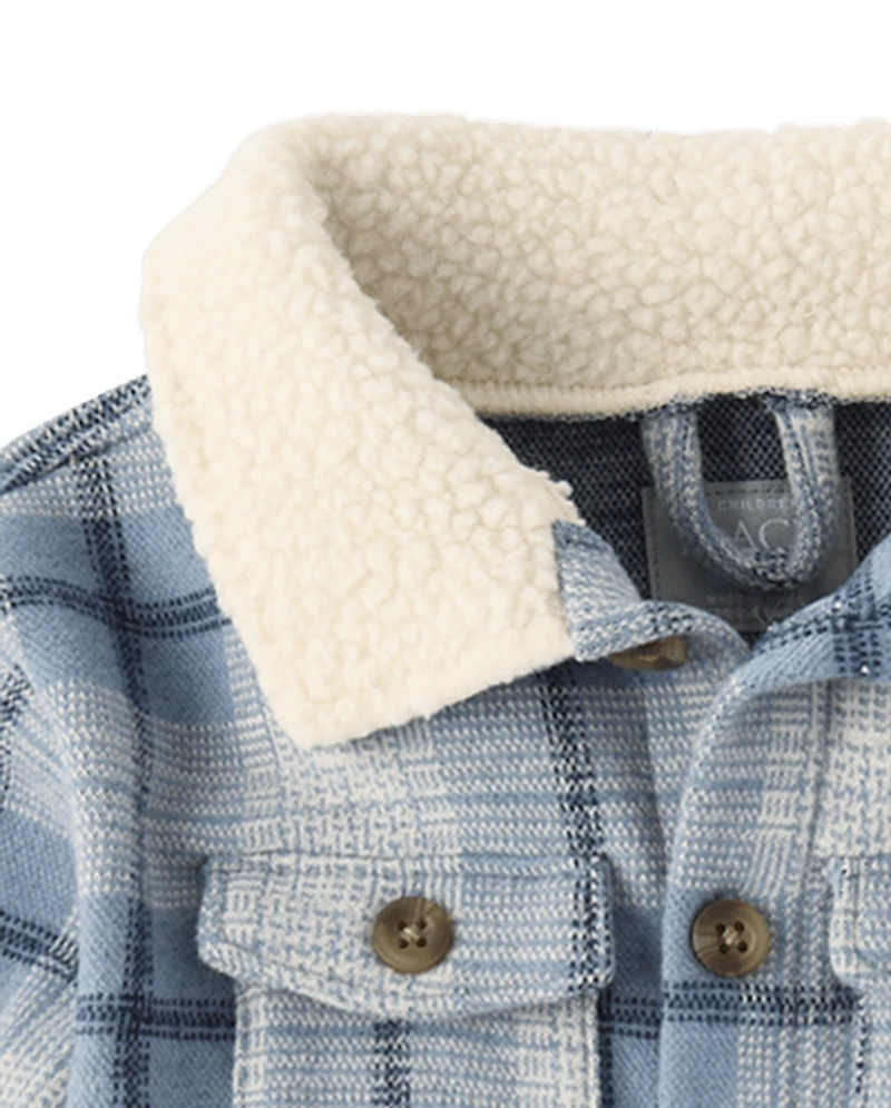 Baby Boys Plaid 3-Piece Outfit Set