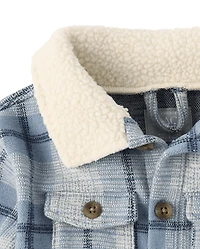 Baby Boys Plaid 3-Piece Outfit Set