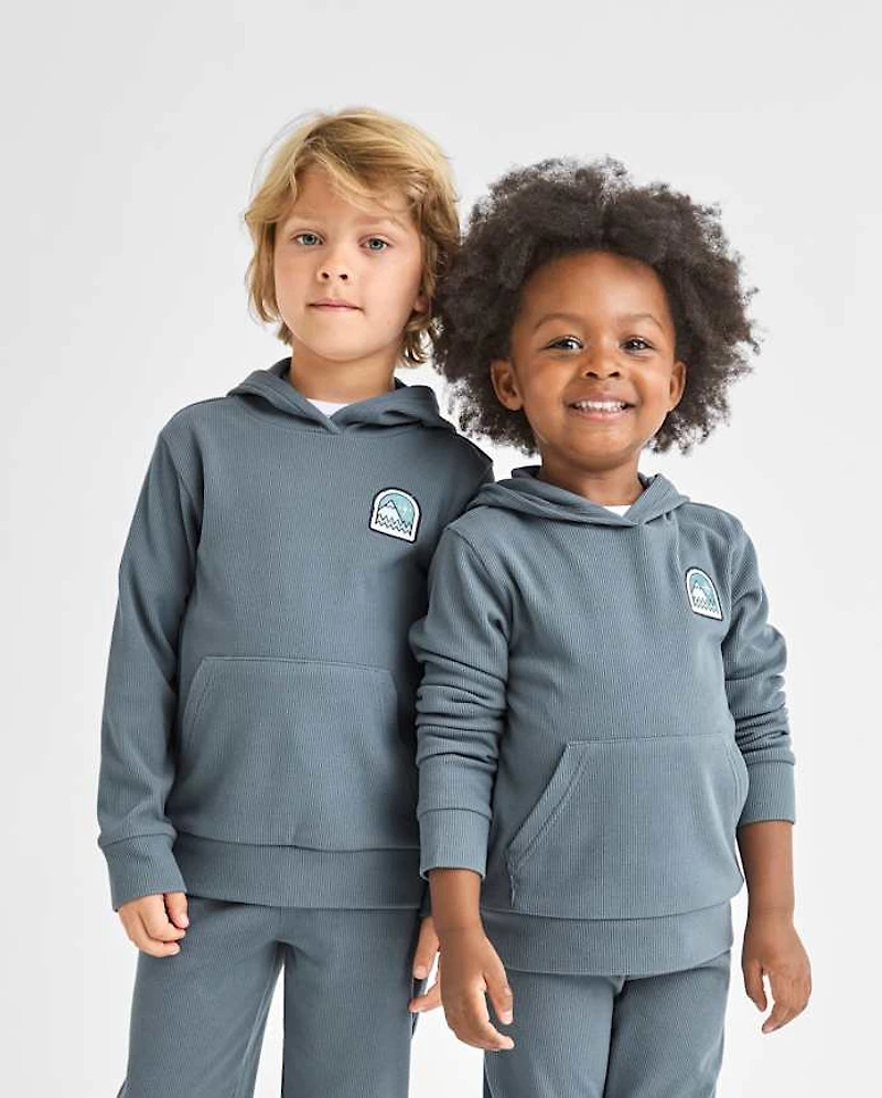 Baby And Toddler Embroidered Patch Sueded Rib 2-Piece Outfit Set