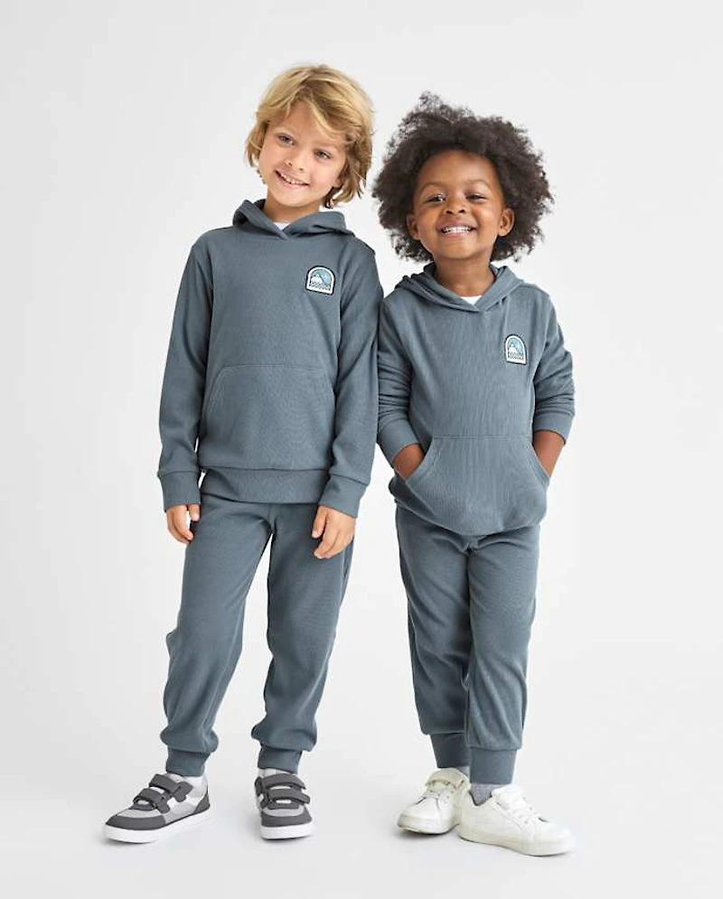 Baby And Toddler Embroidered Patch Sueded Rib 2-Piece Outfit Set