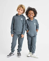 Baby And Toddler Embroidered Patch Sueded Rib 2-Piece Outfit Set