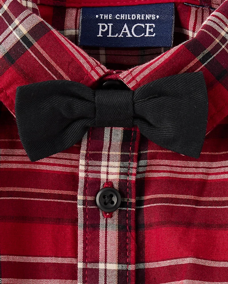 Baby Boys Matching Family Plaid 2-Piece Outfit Set