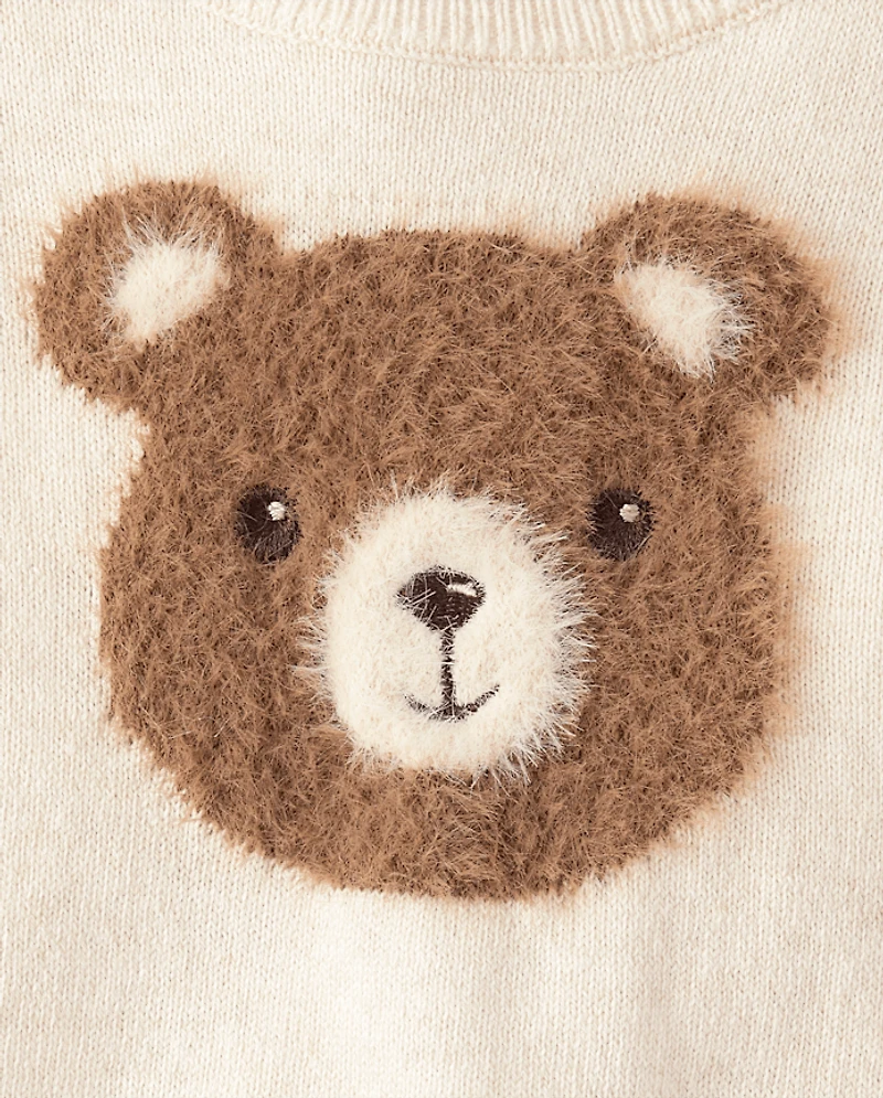 Baby Boys Intarsia Bear Sweater 2-Piece Playwear Set