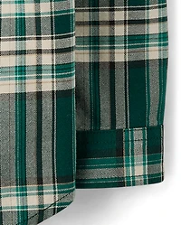 Chemise Oxford à carreaux assortie pour bébé et petit garçon