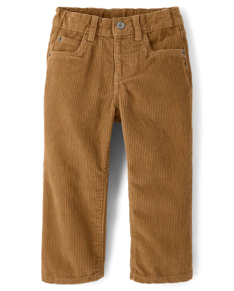 Pantalon droit en velours côtelé pour bébés et petits garçons