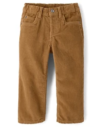Pantalon droit en velours côtelé pour bébés et petits garçons
