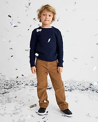 Pantalon droit en velours côtelé pour bébés et petits garçons