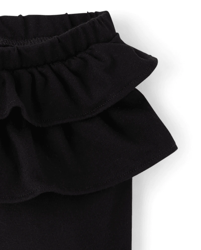 Baby Girls Leopard Ruffle Leggings 2-Pack