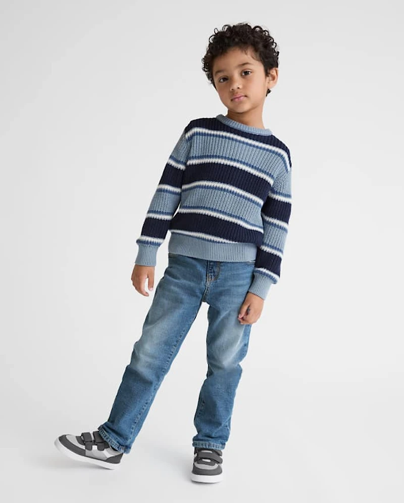 Baby And Toddler Boys Lined Roll Cuff 90s Loose Jeans