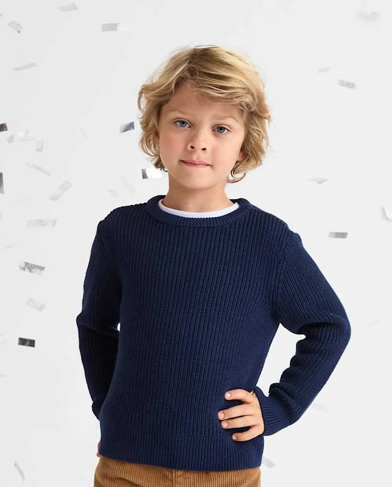 Baby And Toddler Boys Shaker Stitch Sweater