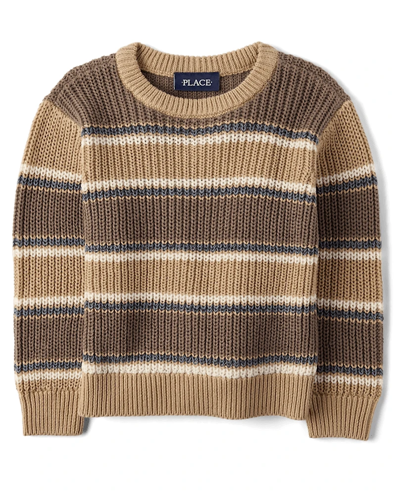 Baby And Toddler Boys Striped Chunky Sweater