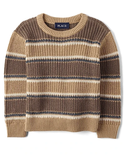 Baby And Toddler Boys Striped Chunky Sweater