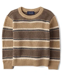 Baby And Toddler Boys Striped Chunky Sweater