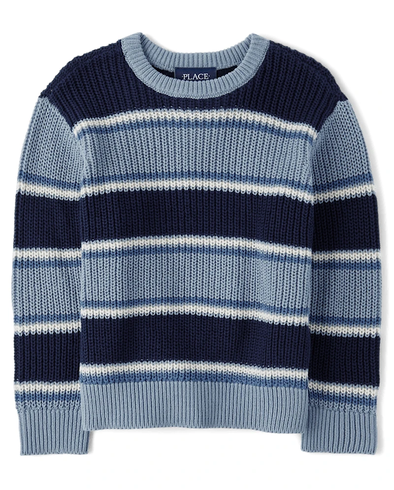 Baby And Toddler Boys Striped Chunky Sweater
