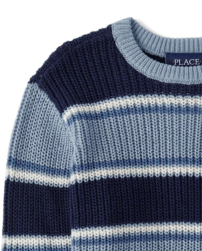 Baby And Toddler Boys Striped Chunky Sweater