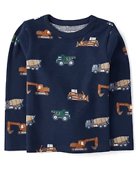 Baby And Toddler Boys Print Thermal Top