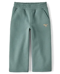 Pantalon de survêtement large en polaire brodée qualité supérieure pour bébés et tout-petits garçons