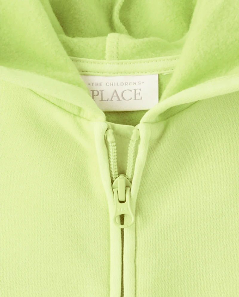 Baby And Toddler Boys Garment Dyed Premium Fleece Zip Up Hoodie