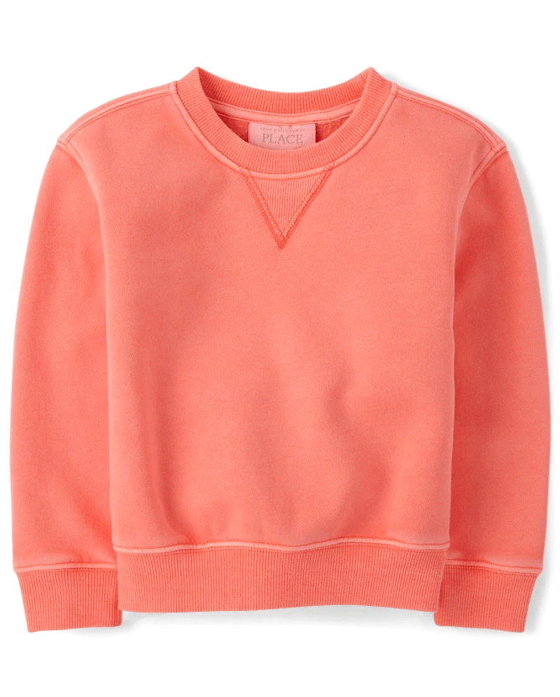 Baby And Toddler Boys Garment Dyed Premium Fleece Sweatshirt