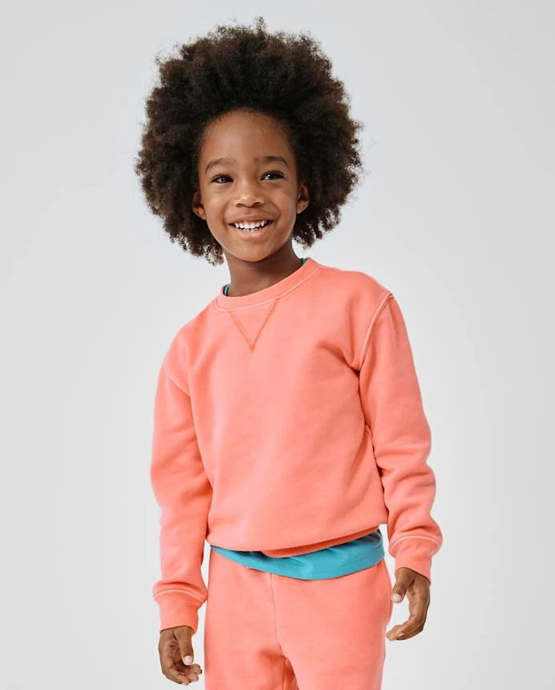 Baby And Toddler Boys Garment Dyed Premium Fleece Sweatshirt