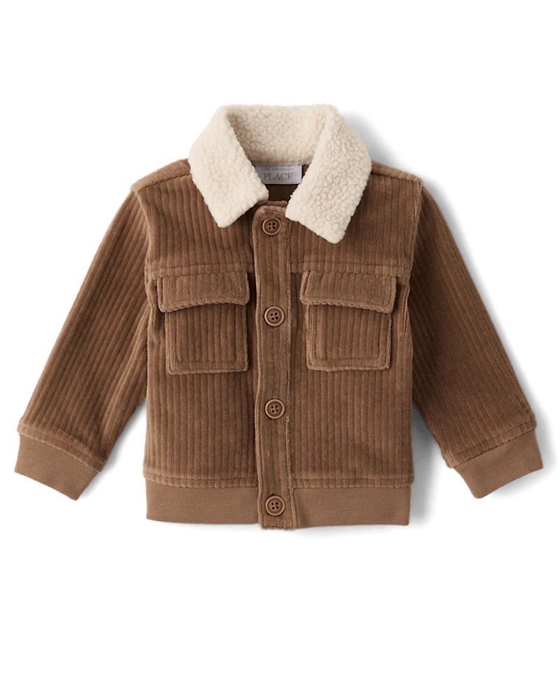 Veste utilitaire en velours côtelé synthétique pour bébé garçon