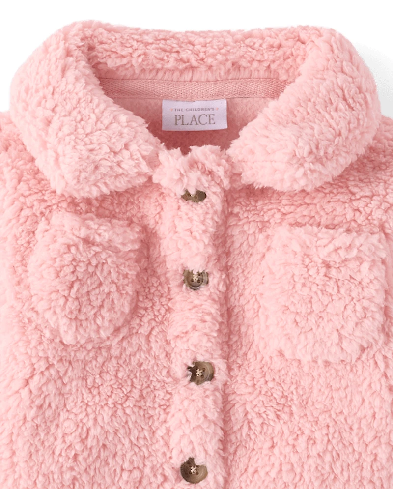 Veste Sherpa pour bébé fille