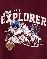 Sweat-shirt en polaire premium avec patch brodé pour bébés et tout-petits garçons