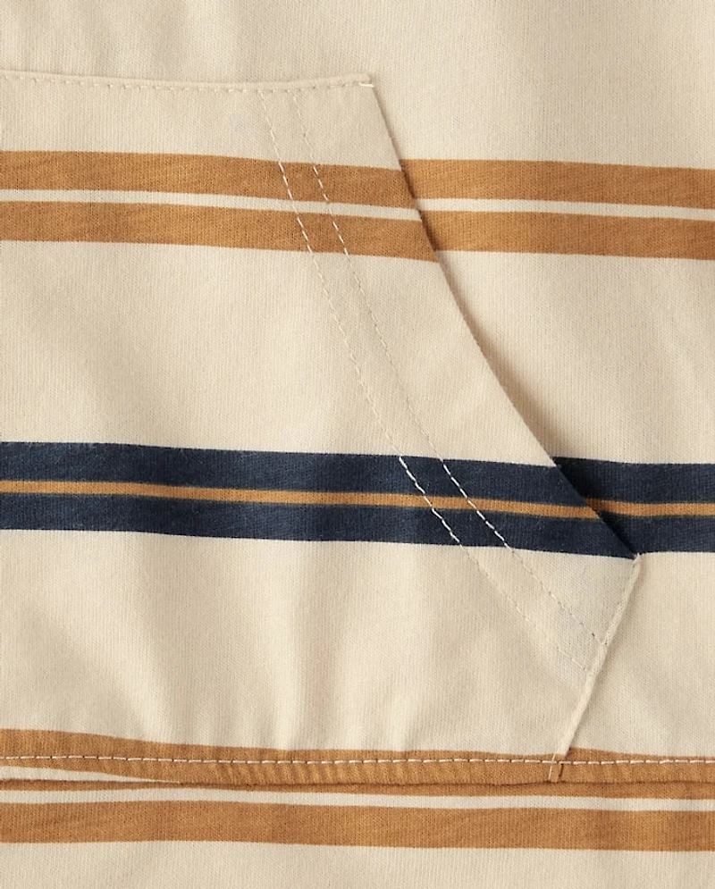 Baby And Toddler Boys Striped Hooded Top