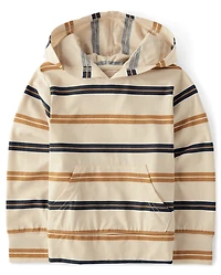 Baby And Toddler Boys Striped Hooded Top
