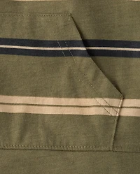 Baby And Toddler Boys Striped Hooded Top