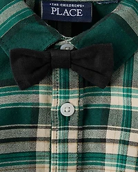 Ensemble 2 pièces à carreaux pour bébé garçon