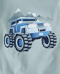 Baby And Toddler Boys Puff Print Graphic Layered Top